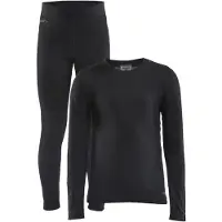 Craft Warm Baselayer Set Junior Zwart 74