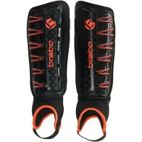 Brabo Shinguard F4 w/anklesock Black/Orange Scheenbeschermer Unisex - Black/Orange