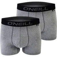 O'Neill Plain Boxershorts Heren (2-pack) Grijs - Zwart XL