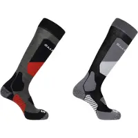 Salomon S/Access, skisokken, 2-pack, zwart/donkergrijs