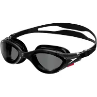 Speedo Biofuse 2.0 Zwembril - Ergonomische Duikbril Volwassenen - Anti condens & UV-bescherming - Professionele Zwembril met Drukknopsluiting - Superzachte Afdichting - Zwart/Smoke