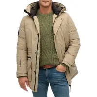 Superdry Winterparka 'CITY' cappuccino / zwart