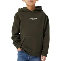 Name it Sweatshirt 'Brody' donkergroen / wit