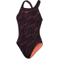 Speedo Hyperboom Allover Medalist Swimsuit Zwart UK 38 Vrouw
