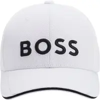 BOSS Heren Cap Ons wit (OSFA), Casual, Polyester 50519247