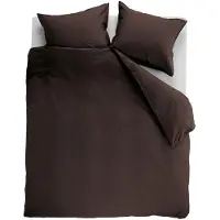 Ambiante Dekbedovertrek Cotton Uni Brown Katoen-200 x 200 / 220 cm | 2-Persoons