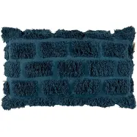 Vtwonen Tufted Sierkussen - 30x50 cm - Donker Blauw