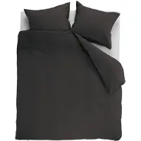 Ambiante Dekbedovertrek Cotton Uni Anthracite Katoen-260 x 200 / 220 cm | Extra Breed