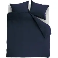 Ambiante Dekbedovertrek Cotton Uni Dark Blue Katoen-260 x 200 / 220 cm | Extra Breed