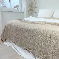 Town & Country Sprei Carolina Beige Sand Katoen-260 x 260 cm