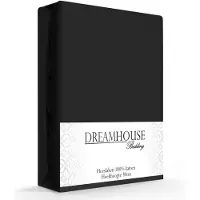 Dreamhouse Hoeslaken - katoen - zwart - 70 x 200 cm