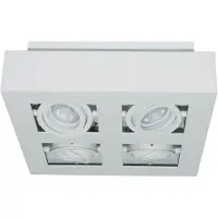Artdelight Spot Bosco 4 lichts L 25 cm B 25 cm wit