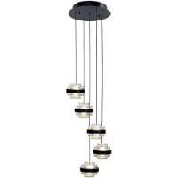 Highlight Dynasty LED Hanglamp | 25W 2700K 2250lm | Ø34cm | Dimbaar | Zwart/Helder