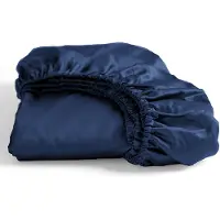 Cinderella Hoeslaken Navy (Satijn)-80 x 200 cm