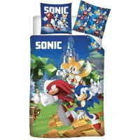 Aymax Sonic the Hedgehog Dekbedovertrek Speedy Dreams - 140 x 200 cm - 63 x 63 cm - Microvezel