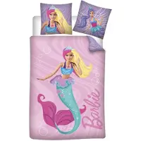 Aymax Barbie dekbedovertrek zeemeermin 140 x 200 cm - 65 x 65 cm - katoen