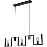 Ylumen Hanglamp Row 5 lichts L 112 cm zwart
