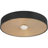 Highlight Plafondlamp Bright Zwart Met Messing Ø 26cm