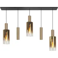 Highlight Hanglamp Perugia Mat Goud 3x E27 2x Gu10