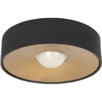 Highlight Plafondlamp Bright zwart met messing Ø 15cm
