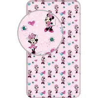 Disney Minnie Mouse Hoeslaken Flowers - 90 x 200 cm - Katoen