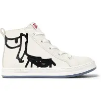 Camper Camperunisex voor kinderen. K900261-009 Twins Leren Sneakers wit (31), Leer, Plat, Veters, Casual, kinderkleding