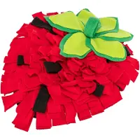 Trixie - Knaagdier Speelgoed - Snuffelmat Aardbei - Rood - 40X33 cm
