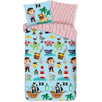 Muller Textil Kinderdekbedovertrek Caribbean - katoen - eenpersoons (140x220 + 60x70 cm)