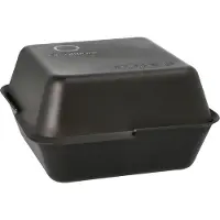 Papstar Herbruikbare voedseldozen "Circulware by Havel", 2-delig, L 156 x B 156 x H 43 mm, polypropyleen, zwart, 36 st.