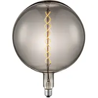 Home Sweet Home Edison Vintage LED filament lichtbron Spiraal - Rook - G260 Global - Retro LED lamp - 26/26/33cm - geschikt voor E27 fitting - Dimbaar - 6W 180lm 1800K - warm wit licht