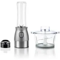 Big Buy Cooking Haeger LQ-2E1.009A, sportblender, 0,6 liter, 500 watt, grijs, roestvrij staal