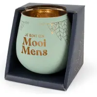 Miko Sfeerlichthouder - Je bent een mooi mens - Glas