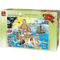 King Funny Comic Puzzel - Rocking Stones - 1000 Stukjes Legpuzzel (68 x 49 cm)