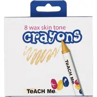 Packlinq Waskrijt, l: 10 cm, d: 15 mm, skin colours, 8stuks