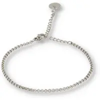 My Bendel - Fijne Schakelarmband Zilverkleurig - Zilverkleurige Schakelarmband - Verstelbaar en Hypoallergeen - met Luxe Cadeauverpakking | Sieraden Voor Dames