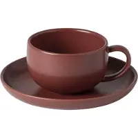 Costa Nova - servies - kop & schotel Pacifica rood - 0,22L - aardewerk - H 5 cm