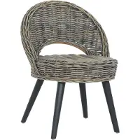 vidaXL Fauteuil kubu rattan zwart