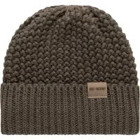 Knit Factory Carry Gebreide Muts Heren & Dames - Beanie hat - Cappuccino - Grofgebreid - Warme bruin Wintermuts - Unisex - One Size