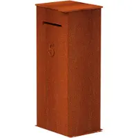 Adezz Case brievenbus van cortenstaal 50 x 40 x 120 cm