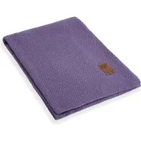 Knit Factory Jesse Gebreid Plaid - Woondeken - plaid - Wollen deken - Kleed - Violet - 160x130 cm