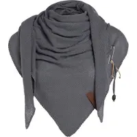 Knit Factory Lola Omslagdoek/Sjaal - Med Grey - 190x85 cm
