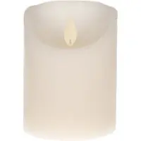 Anna's Collection Stompkaars - 3x - LED - wit - H10 cm - bewegende vlam - kaars