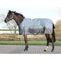 QHP Regendeken luxe 0 gram Met fleece voering Graphite paardendeken - maat 125