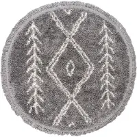 Home67 Vloerkleed new rabat grey rond ø120 cm