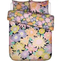 Essenza & Co Dekbedovertrek Flower Fling Black Percal-200 x 200 / 220 cm | 2-Persoons