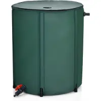 Costway SureDeal - Regentank - Waterton - Regenton - 200 Liter - Kraantje - Groen - Besproeien Tuin