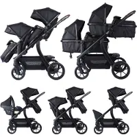 Novi Kinderwagen Novi Pacific Premium Duo Solid Black