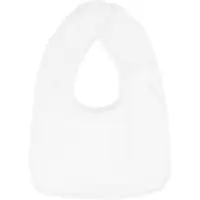 The One Towelling Baby Slab - Klittenband sluiting - Slabbetje - 100% Katoen - 26 x 37 cm - Wit