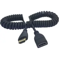Dolphix HDMI spiraal verlengkabel - versie 1.4 (4K 30Hz) / zwart - 2 meter