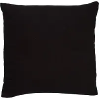 Dutch decor - JAMES - Sierkussen 45x45 cm - duurzaam katoen - effen kleur - Raven - zwart